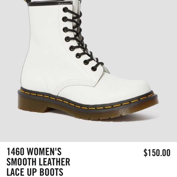 Dr. Martens 1460 Smooth Leather Lace Up Boots - Picture 6 of 6